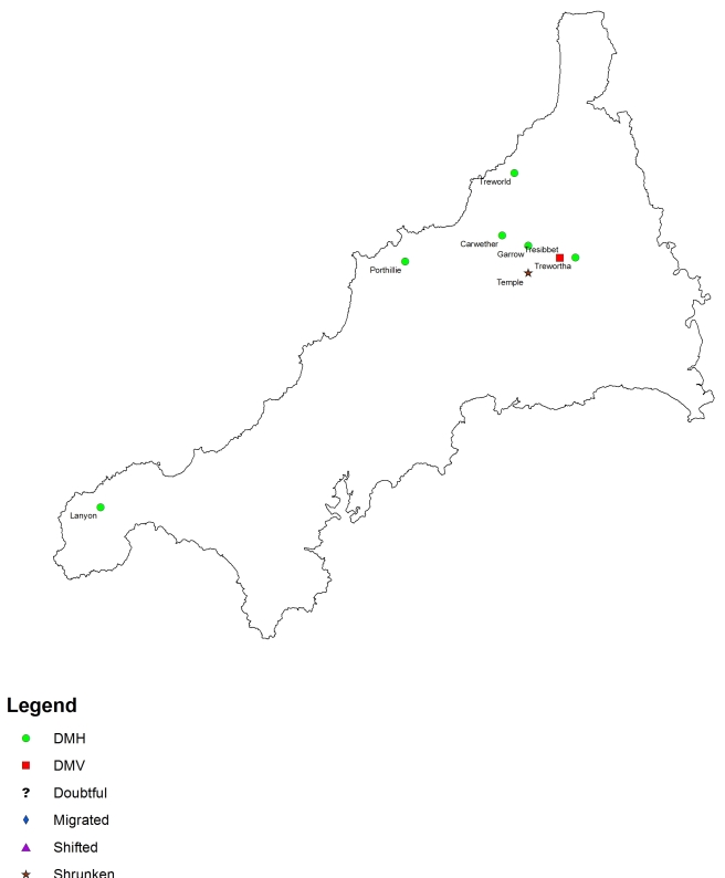 Deserted villages as classified by the website